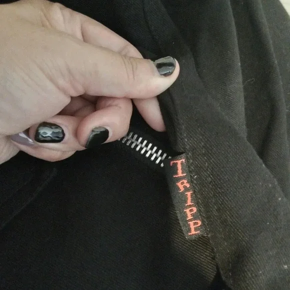 Tripp NYC double rider jacket goth punk vampire women's jacket size Medium - Picture 5 of 7